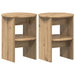 Dulap lateral 2 pcs Stejar Artizanal Ø40 x 50 cm Lemn prelucrat - WALTI WALTI
