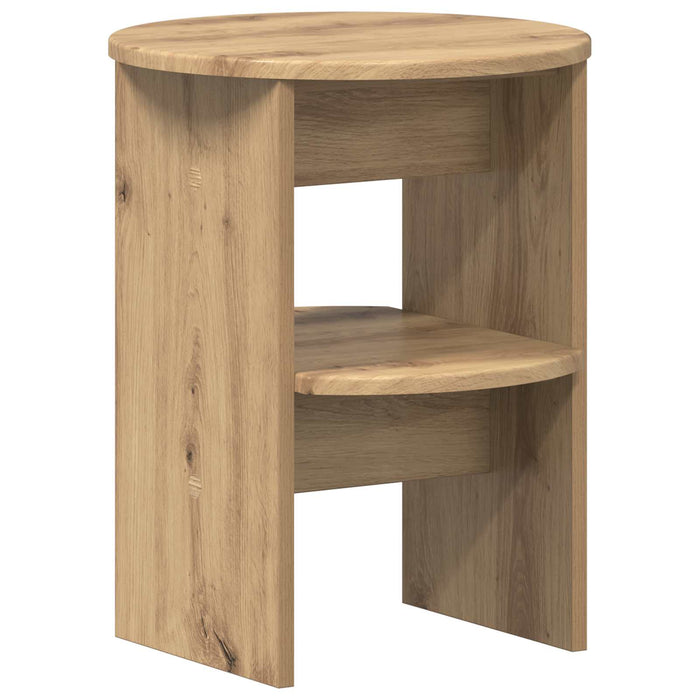 Dulap lateral 2 pcs Stejar Artizanal Ø40 x 50 cm Lemn prelucrat - WALTI WALTI