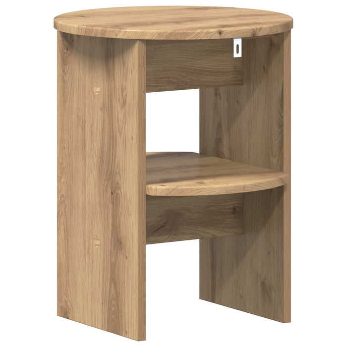 Dulap lateral 2 pcs Stejar Artizanal Ø40 x 50 cm Lemn prelucrat - WALTI WALTI