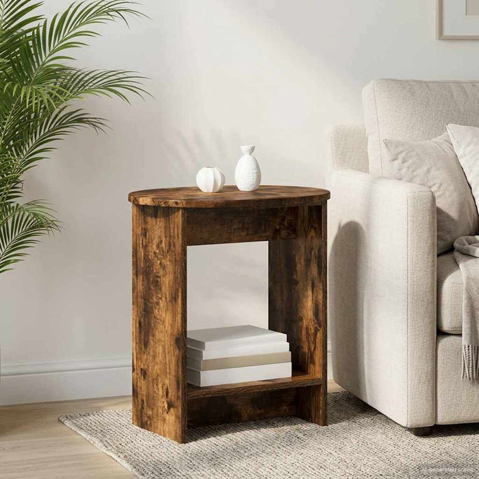 Masă laterală Stejar fumuriu 50 x 39,5 x 55 cm Lemn prelucrat - WALTI WALTI