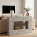 Masă de consolă Dungi Gri Beton 101 x 29 x 74 cm Lemn prelucrat - WALTI WALTI