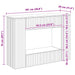 Masă de consolă Dungi Gri Beton 101 x 29 x 74 cm Lemn prelucrat - WALTI WALTI