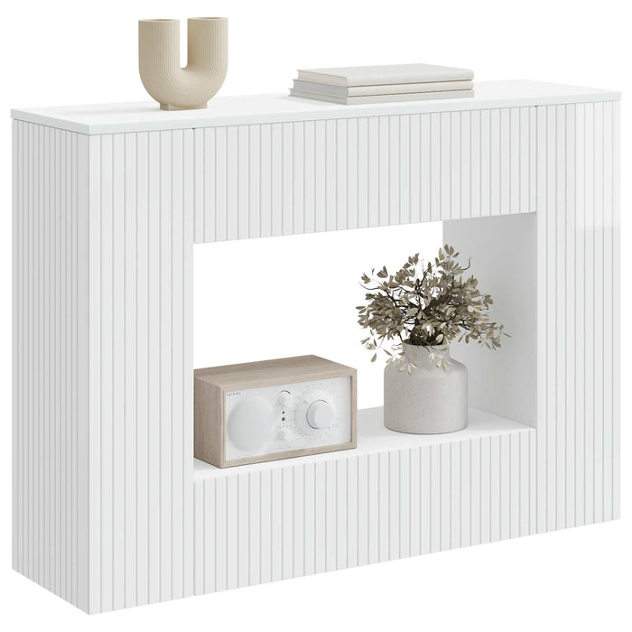 Masă de consolă Alb Lucios 101 x 29 x 74 cm Lemn prelucrat - WALTI WALTI