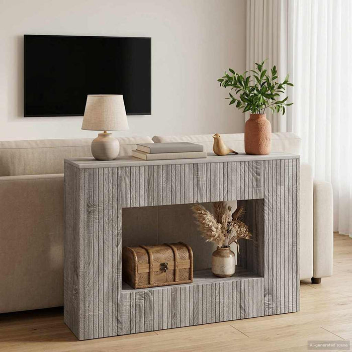 Masă de consolă Sonoma gri 101 x 29 x 74 cm Lemn prelucrat - WALTI WALTI