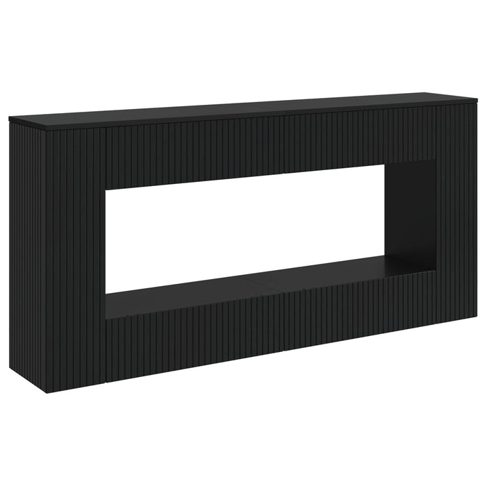 Masă de consolă Dungi Negru 155 x 29 x 74 cm Lemn prelucrat - WALTI WALTI
