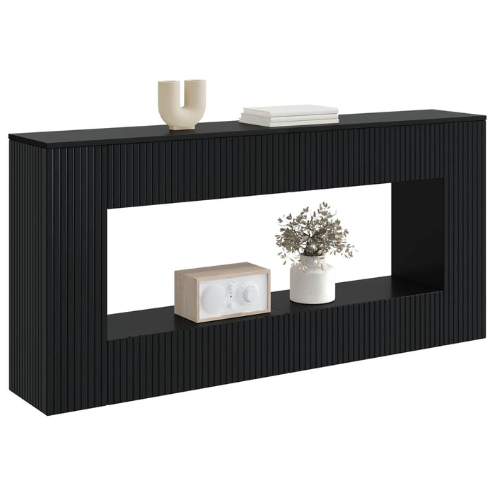 Masă de consolă Dungi Negru 155 x 29 x 74 cm Lemn prelucrat - WALTI WALTI
