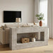 Masă de consolă Dungi Gri Beton 155 x 29 x 74 cm Lemn prelucrat - WALTI WALTI