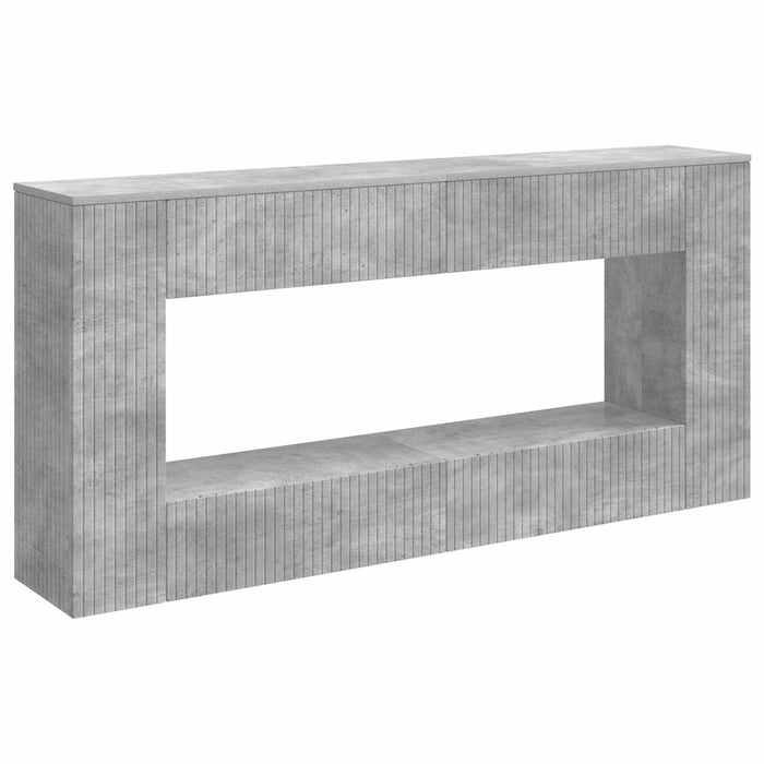 Masă de consolă Dungi Gri Beton 155 x 29 x 74 cm Lemn prelucrat - WALTI WALTI