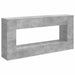 Masă de consolă Dungi Gri Beton 155 x 29 x 74 cm Lemn prelucrat - WALTI WALTI