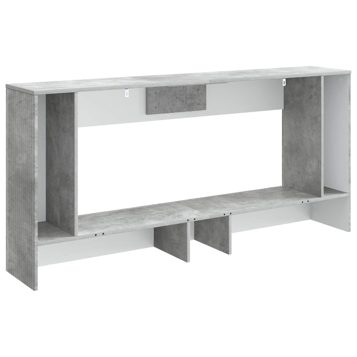 Masă de consolă Dungi Gri Beton 155 x 29 x 74 cm Lemn prelucrat - WALTI WALTI