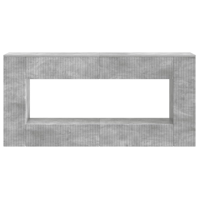 Masă de consolă Dungi Gri Beton 155 x 29 x 74 cm Lemn prelucrat - WALTI WALTI
