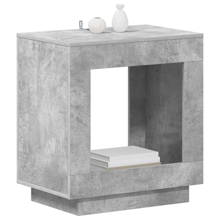 Masă laterală Gri Beton 60 x 40 x 65 cm Lemn prelucrat - WALTI WALTI