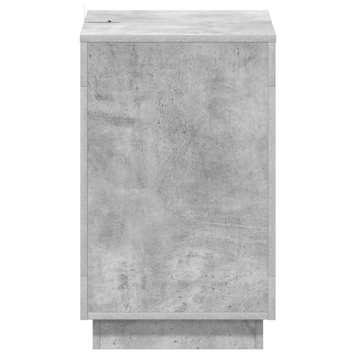 Masă laterală Gri Beton 60 x 40 x 65 cm Lemn prelucrat - WALTI WALTI