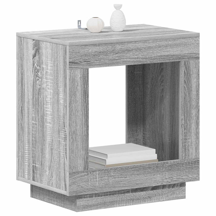 Masă laterală Sonoma gri 60 x 40 x 65 cm Lemn prelucrat - WALTI WALTI