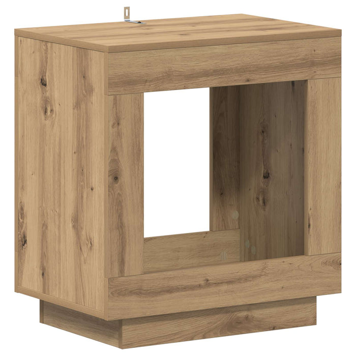 Masă laterală Stejar Artizanal 60 x 40 x 65 cm Lemn prelucrat - WALTI WALTI