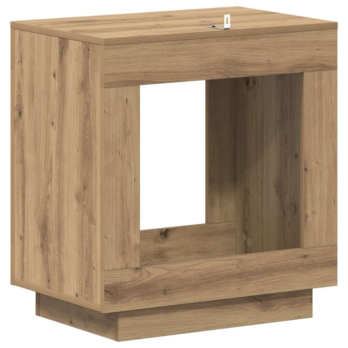 Masă laterală Stejar Artizanal 60 x 40 x 65 cm Lemn prelucrat - WALTI WALTI