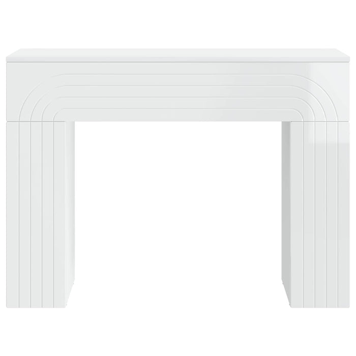Masă de cafea Alb foarte lucios 102 x 35 x 75 cm Lemn prelucrat - WALTI WALTI