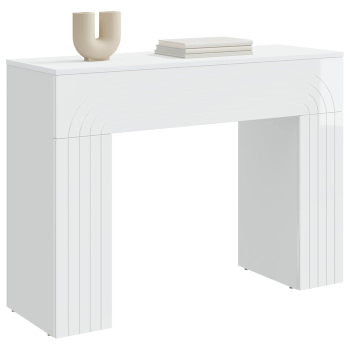 Masă de cafea Alb foarte lucios 102 x 35 x 75 cm Lemn prelucrat - WALTI WALTI