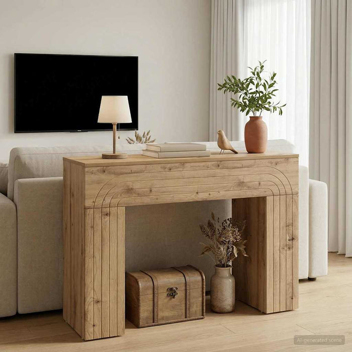 Masă de cafea Stejar Artizanal 102 x 35 x 75 cm Lemn prelucrat - WALTI WALTI
