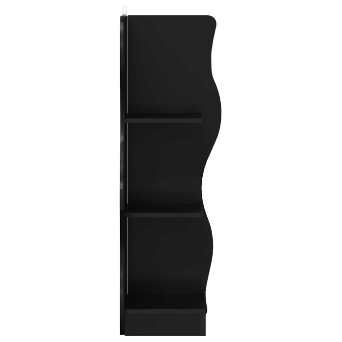 Raft de colț cu raft Negru 34 x 33 x 102 cm Lemn prelucrat - WALTI WALTI