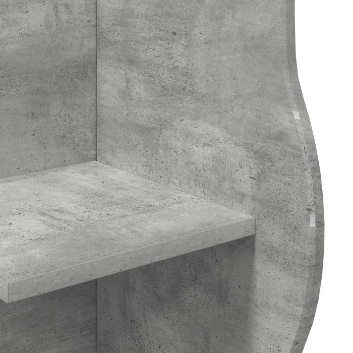 Raft de colț cu raft Gri Beton 34 x 33 x 102 cm Lemn prelucrat - WALTI WALTI