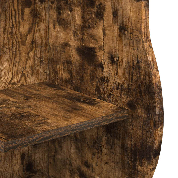 Raft de colț Stejar fumuriu 34 x 33 x 102 cm Lemn prelucrat - WALTI WALTI
