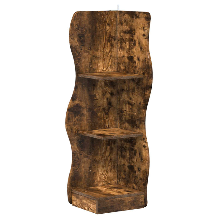 Raft de colț Stejar fumuriu 34 x 33 x 102 cm Lemn prelucrat - WALTI WALTI