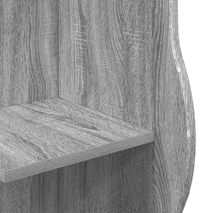 Raft de colț cu raft Sonoma gri 34 x 33 x 102 cm Lemn prelucrat - WALTI WALTI