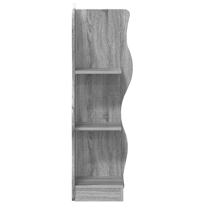 Raft de colț cu raft Sonoma gri 34 x 33 x 102 cm Lemn prelucrat - WALTI WALTI