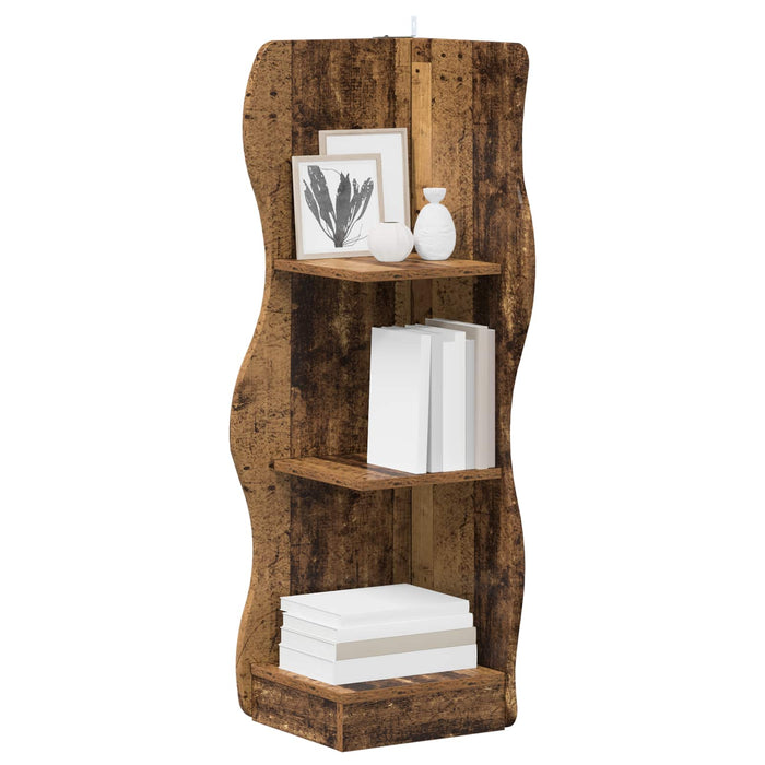Raft de colț cu raft Lemn vechi 34 x 33 x 102 cm Lemn prelucrat - WALTI WALTI