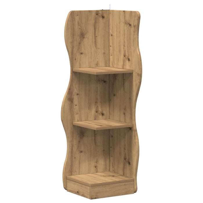 Raft de colț Stejar Artizanal 34 x 33 x 102 cm Lemn prelucrat - WALTI WALTI