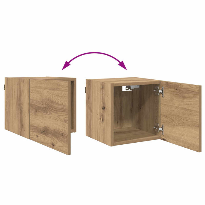 Cabinet TV Stejar Artizanal 30,5 x 30 x 30 cm Lemn compozit - WALTI WALTI