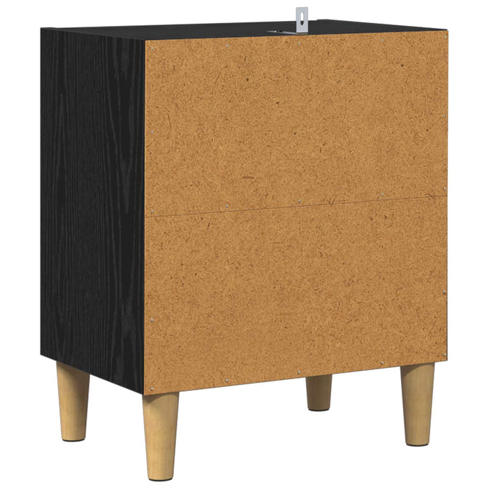 Dulap de pat Stejar Negru 40 x 30 x 50 cm Lemn compozit - WALTI WALTI
