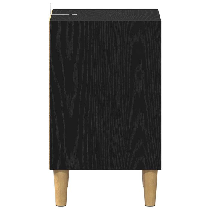 Dulap de pat Stejar Negru 40 x 30 x 50 cm Lemn compozit - WALTI WALTI