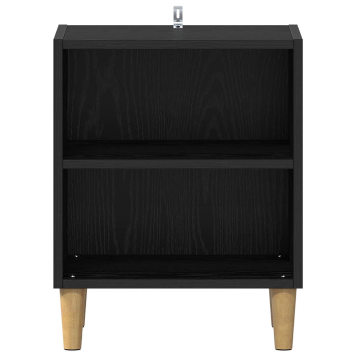 Dulap de pat 2 pcs Stejar Negru 40 x 30 x 50 cm Lemn compozit - WALTI WALTI