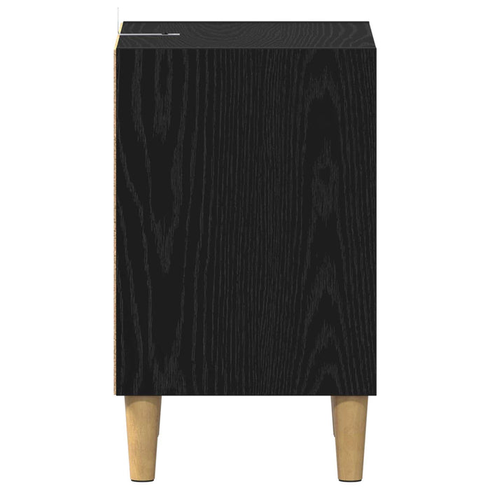 Dulap de pat 2 pcs Stejar Negru 40 x 30 x 50 cm Lemn compozit - WALTI WALTI