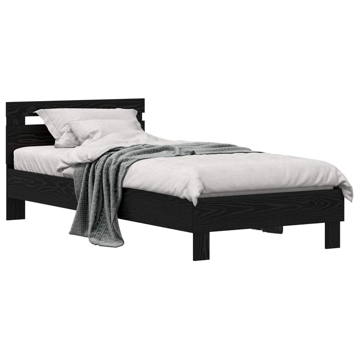 Cadru de pat Stejar Negru 98.5 x 200 cm Lemn compozit - WALTI WALTI