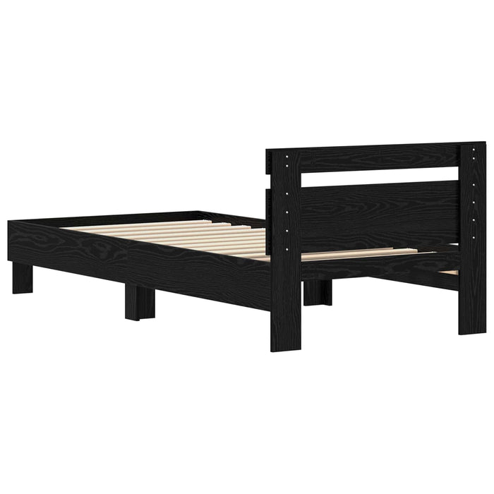 Cadru de pat Stejar Negru 98.5 x 200 cm Lemn compozit - WALTI WALTI