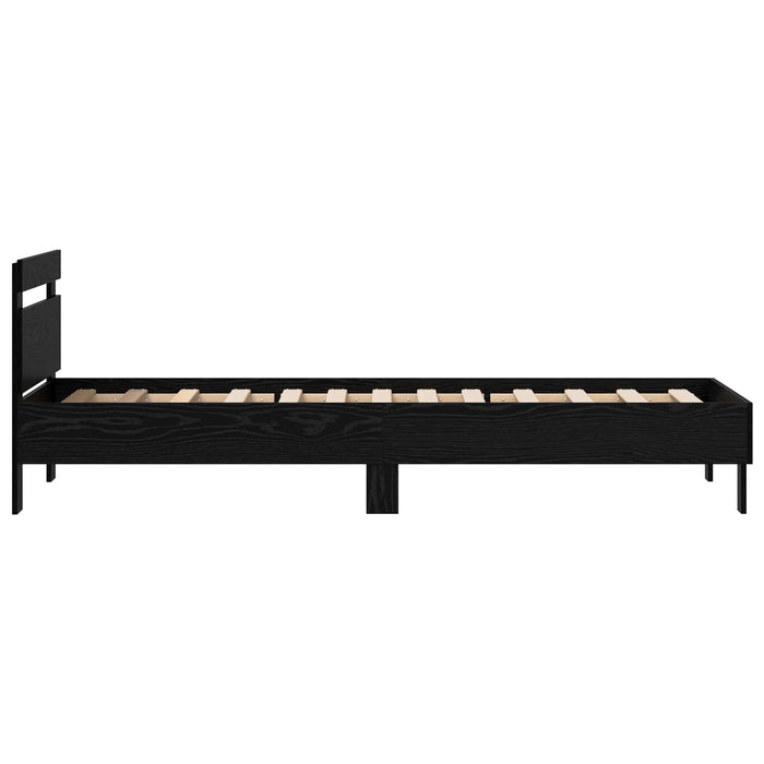 Cadru de pat Stejar Negru 98.5 x 200 cm Lemn compozit - WALTI WALTI