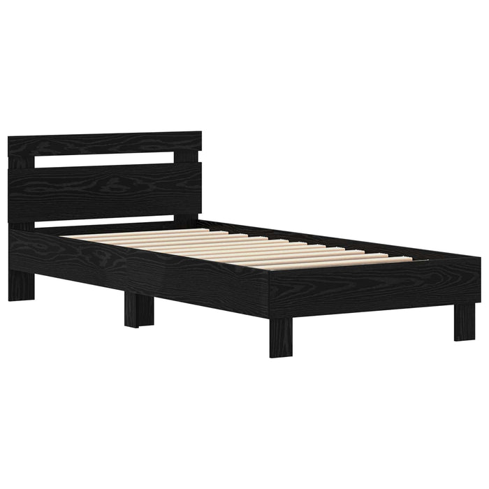 Cadru de pat Stejar Negru 75 x 190 cm Lemn compozit - WALTI WALTI