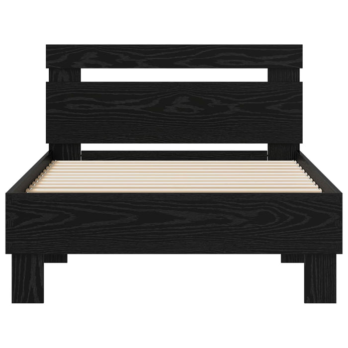 Cadru de pat Stejar Negru 75 x 190 cm Lemn compozit - WALTI WALTI