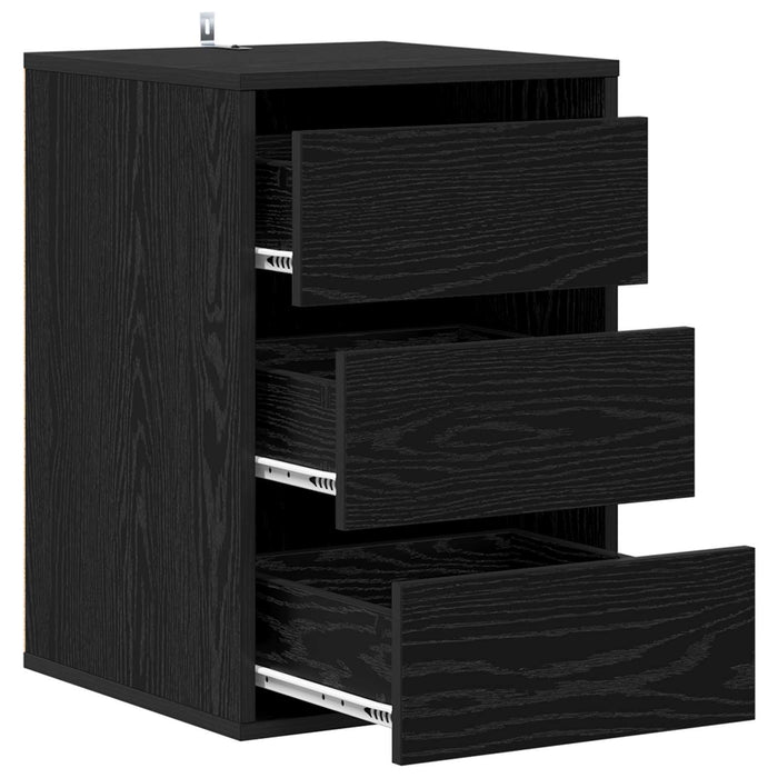 Dulap cu sertare Stejar Negru 41 x 40 x 58 cm Lemn compozit - WALTI WALTI