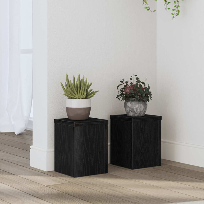 Suport pentru plante 2 pcs Stejar Negru 15 x 15 x 20 cm - WALTI WALTI