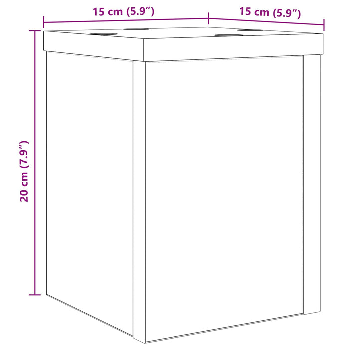 Suport pentru plante 2 pcs Stejar Negru 15 x 15 x 20 cm - WALTI WALTI