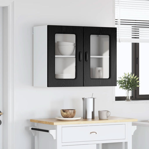 Dulap de bucătărie cu ușă Kalmar Stejar Negru 80 x 31 x 60 cm - WALTI WALTI