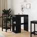 Masă de bar Stejar Negru 90 x 47.5 x 103.5 cm Lemn compozit - WALTI WALTI
