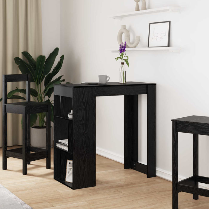 Masă de bar Stejar Negru 102 x 50 x 103,5 cm Lemn compozit - WALTI WALTI