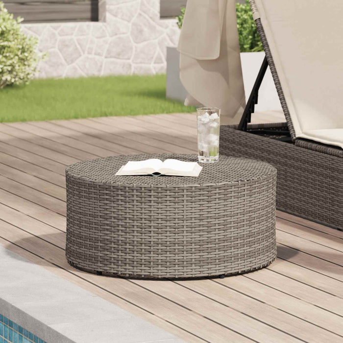 Masă de cafea pentru exterior Gri Ø 68 x 30 cm poliratan - WALTI WALTI