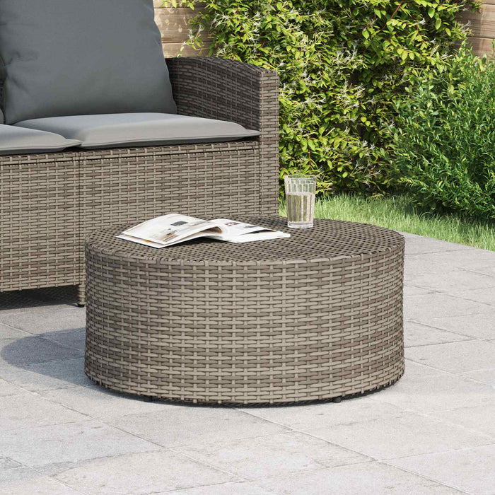 Masă de cafea pentru exterior Gri Ø 68 x 30 cm poliratan - WALTI WALTI