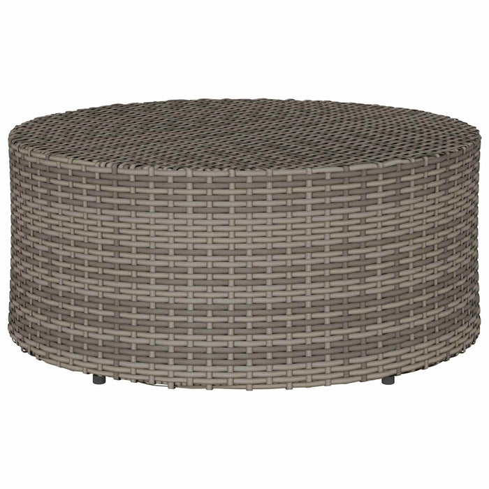 Masă de cafea pentru exterior Gri Ø 68 x 30 cm poliratan - WALTI WALTI